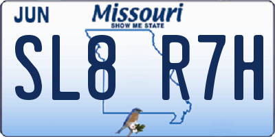 MO license plate SL8R7H