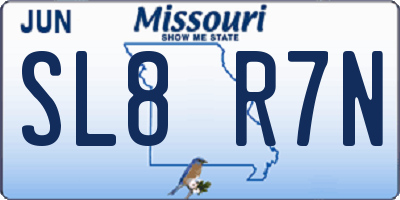 MO license plate SL8R7N