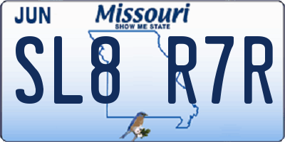 MO license plate SL8R7R