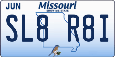 MO license plate SL8R8I