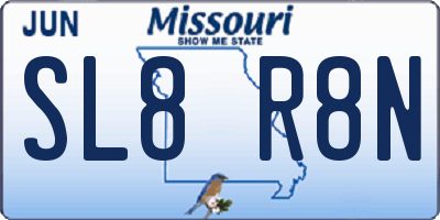 MO license plate SL8R8N