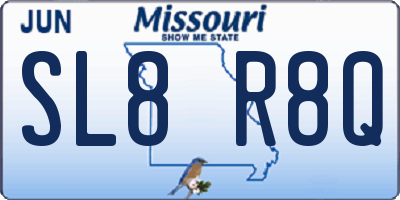 MO license plate SL8R8Q