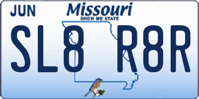 MO license plate SL8R8R