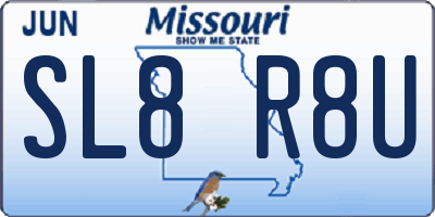 MO license plate SL8R8U