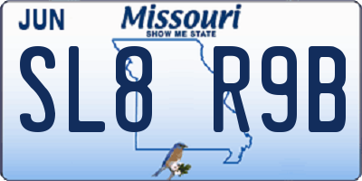 MO license plate SL8R9B