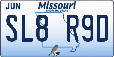 MO license plate SL8R9D