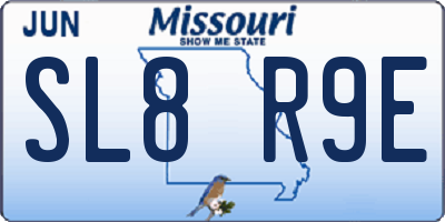 MO license plate SL8R9E