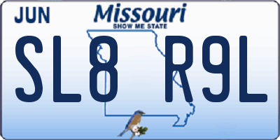 MO license plate SL8R9L