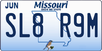 MO license plate SL8R9M