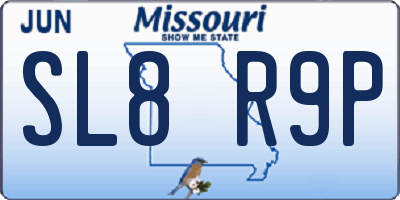 MO license plate SL8R9P