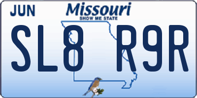 MO license plate SL8R9R