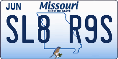 MO license plate SL8R9S