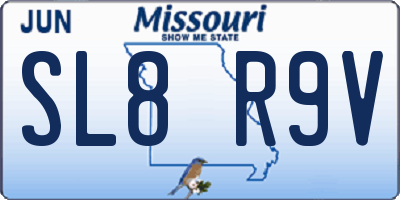 MO license plate SL8R9V