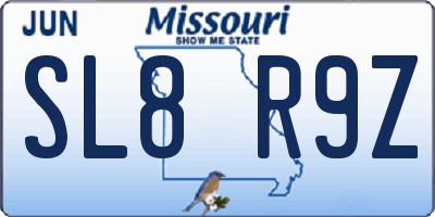 MO license plate SL8R9Z