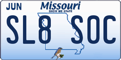 MO license plate SL8S0C