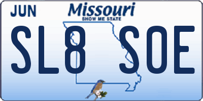 MO license plate SL8S0E