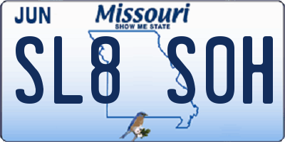 MO license plate SL8S0H