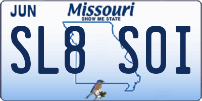 MO license plate SL8S0I