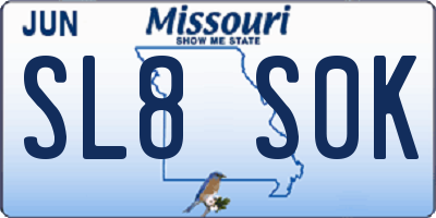 MO license plate SL8S0K