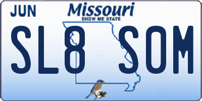 MO license plate SL8S0M