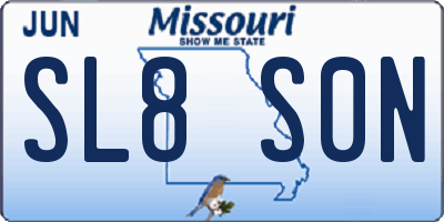 MO license plate SL8S0N