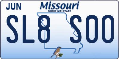 MO license plate SL8S0O