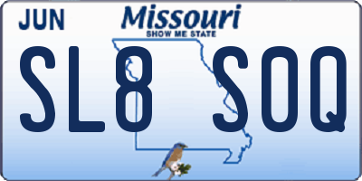 MO license plate SL8S0Q