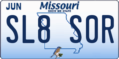 MO license plate SL8S0R