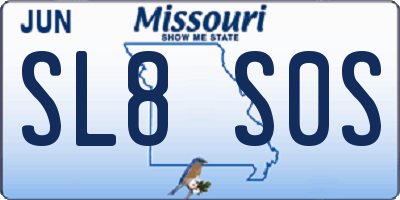 MO license plate SL8S0S