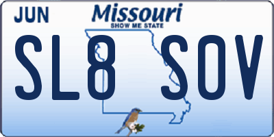 MO license plate SL8S0V