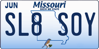 MO license plate SL8S0Y
