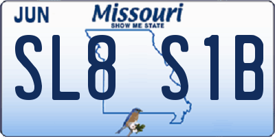 MO license plate SL8S1B