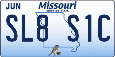 MO license plate SL8S1C