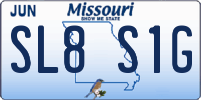 MO license plate SL8S1G
