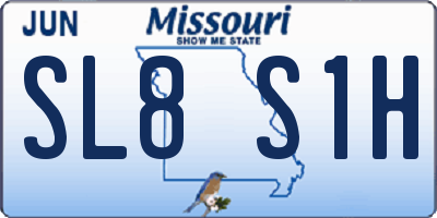 MO license plate SL8S1H