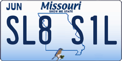 MO license plate SL8S1L