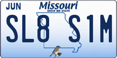 MO license plate SL8S1M