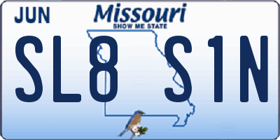MO license plate SL8S1N