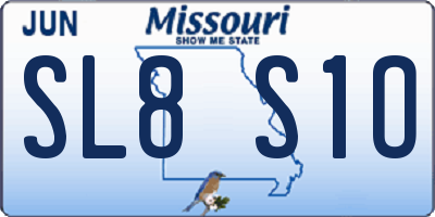 MO license plate SL8S1O