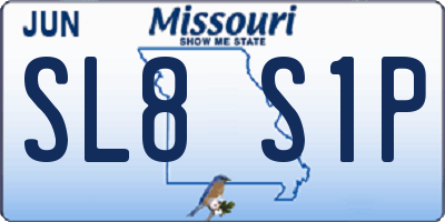 MO license plate SL8S1P