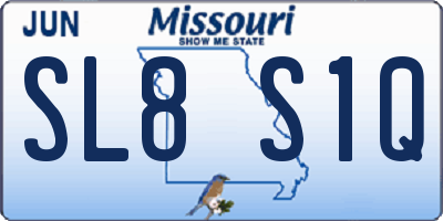 MO license plate SL8S1Q