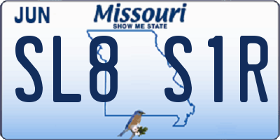 MO license plate SL8S1R