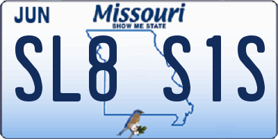 MO license plate SL8S1S
