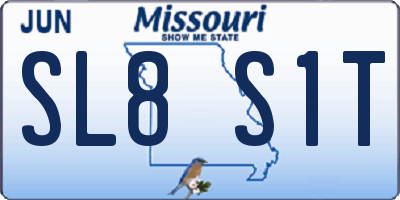 MO license plate SL8S1T