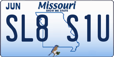 MO license plate SL8S1U