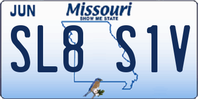 MO license plate SL8S1V