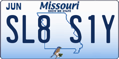 MO license plate SL8S1Y