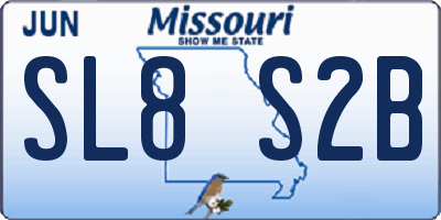 MO license plate SL8S2B