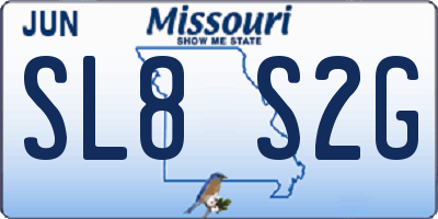 MO license plate SL8S2G