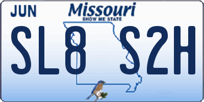 MO license plate SL8S2H